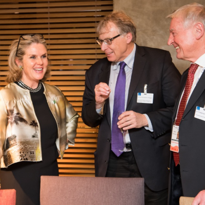 Economy Talks, February 2017: (From right) Dr. Friedemann Greiner, General Secretary of Consular Corps in Bavaria, Ulrich Konstantin Rieger, Deputy Head of Department, Bavarian Ministry of Economic Aff airs and Patricia Poetis, CCO, POWERGROUP GmbH