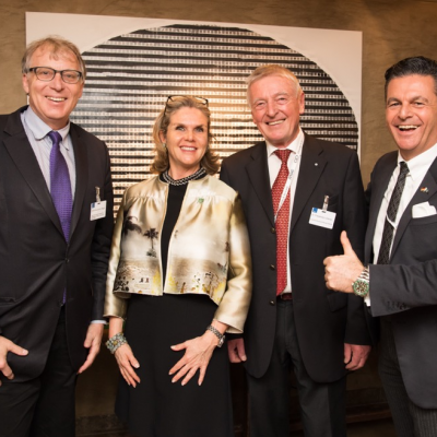 Economy Talks, February 2017: (from right) Dr. Poetis, Honorary Consul of Pakistan, Dr. Friedemann Greiner, General Secretary of Consular Corps in Bavaria, Patricia Poetis, Chief Creative Officer, POWERGROUP GmbH and Ulrich Konstantin Rieger, Deputy Head of Department, Bavarian Ministry of Economic Affairs