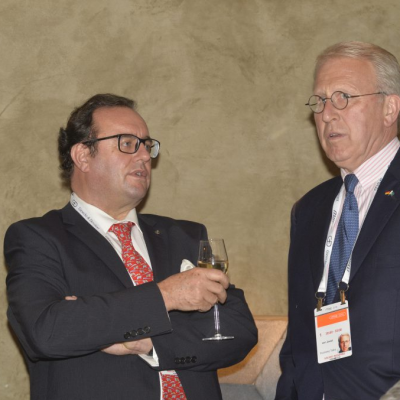 Economy Talks, February 2016: Dr. Ingo Friedrich former Vice-president of the European Parliament with Consul Dr. Poetis and Mrs. Poetis